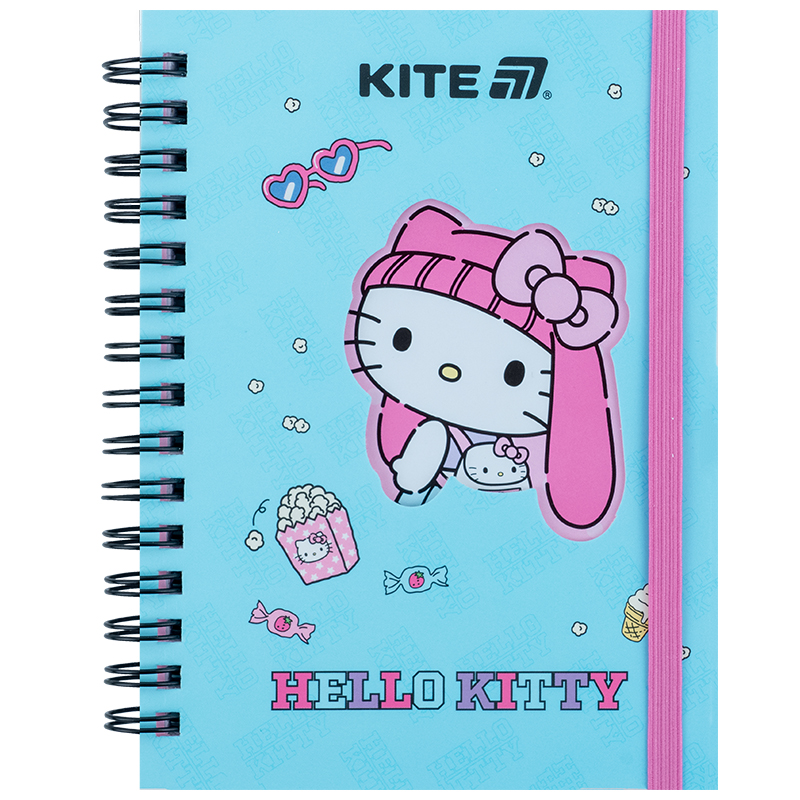 Блокнот вирубка, на спіралі, 80 арк., А6 Hello Kitty-1 (HK25-229-1) Kite - фото 1