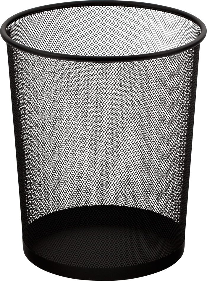 Корзина для паперів 19л. (295*238*345мм.), кругла металева, чорн. BuroMax - фото 1