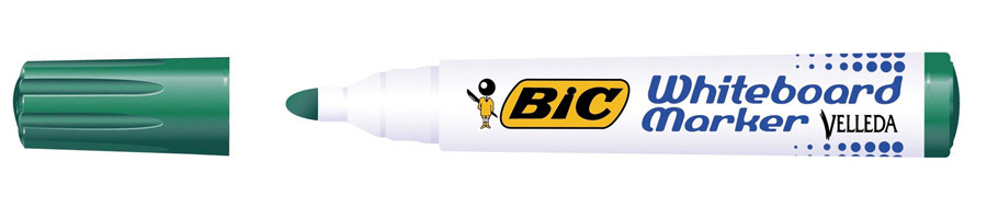 Маркер для досок круглое острие Velleda 2,5мм., зелен. Bic - фото 2