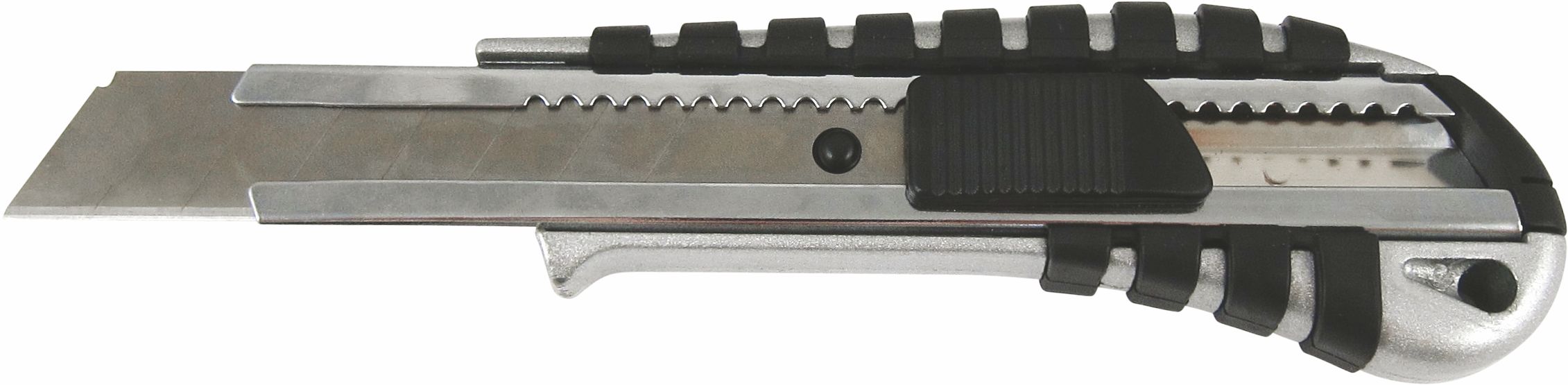 Ніж канцелярський великий 18мм., металева направляюча, металевий з гумовими вставками Axent - фото 2