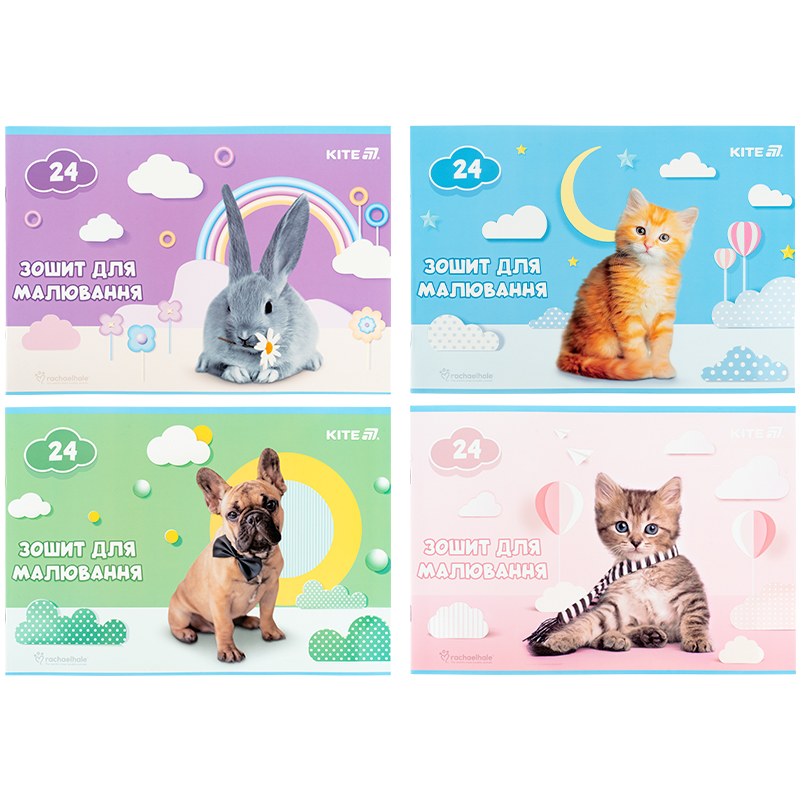 Зошит для малювання, 24 арк., скоба, софт тач + УФ лак, RH (R25-242) Kite - фото 6