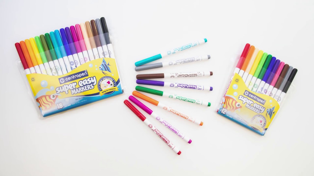 Фломастеры, 12цв., SUPER EASY 2580, ассорт. Centropen - фото 2