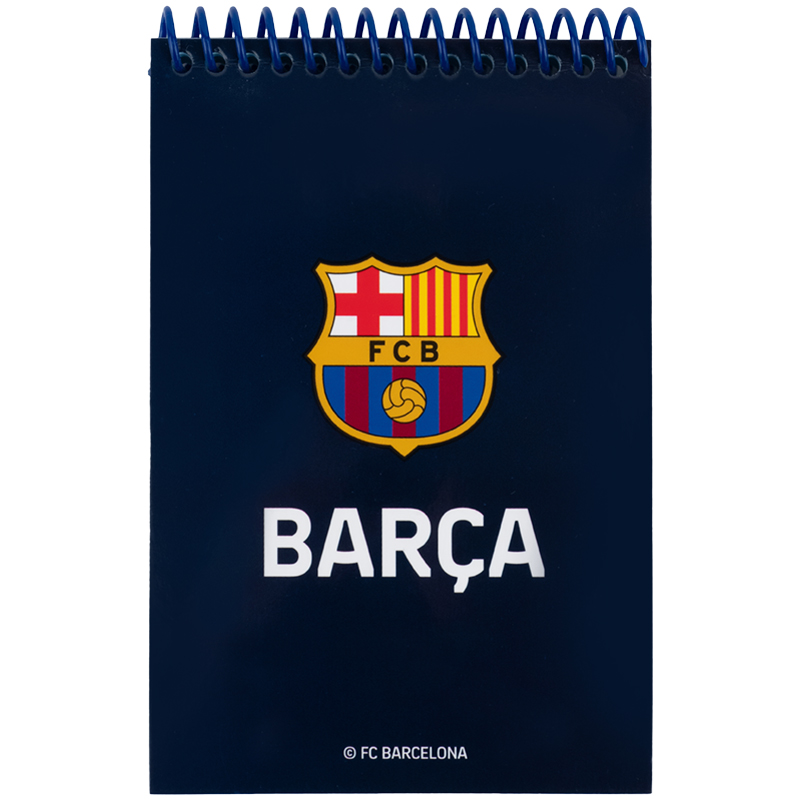 Блокнот пластиковая обложка на спирали, 48 лист., А6 FC Barcelona (BC25-196) Kite - фото 1