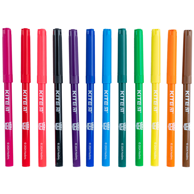 Фломастеры, набор 12 шт. «Transformers» Kite - фото 1