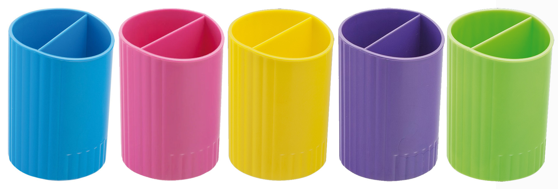 Підставка для ручок на 2 відділення, пластикова, син. ZiBi - фото 2