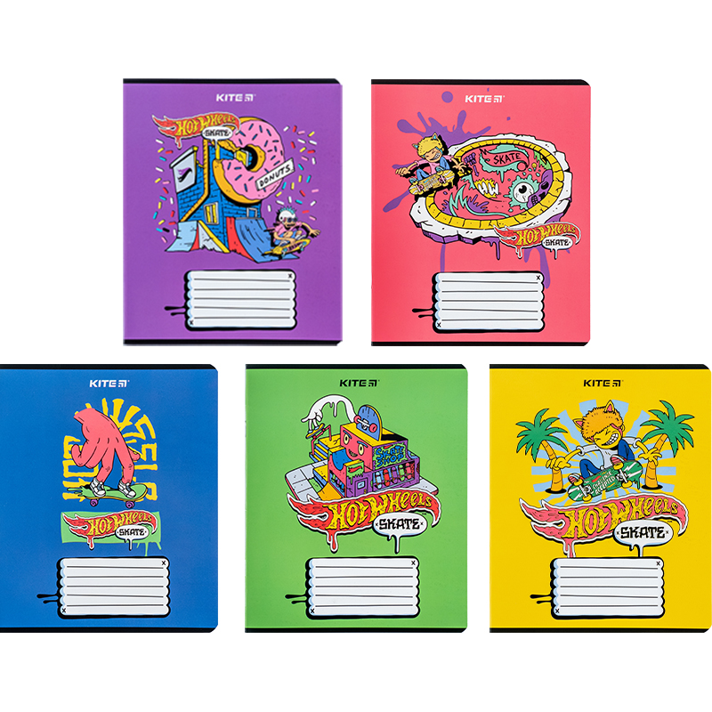 Тетрадь 18 лист., гибр. лак + УФ лак, Hot Wheels (HW24-237) Kite - фото 10