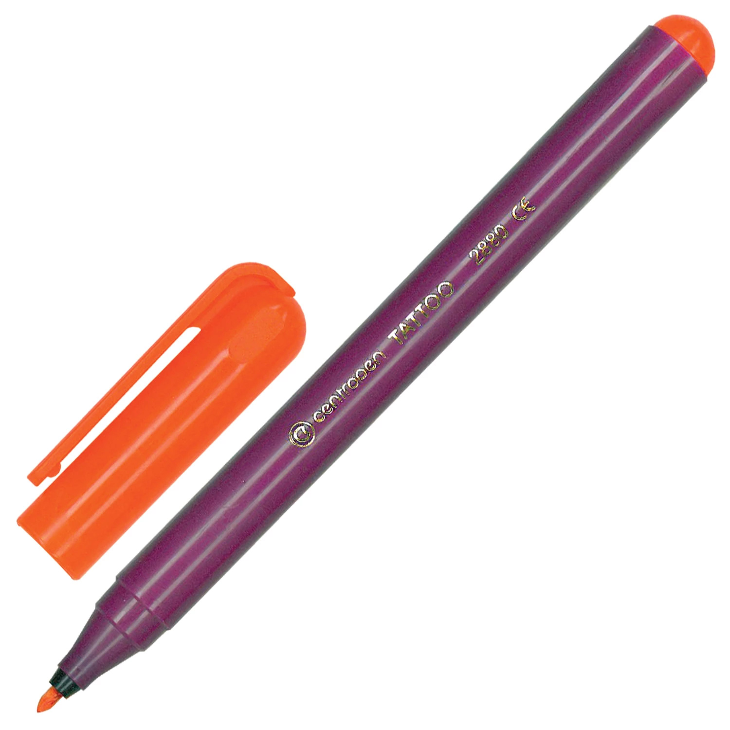 Маркер для малювання на шкірі 2880, круглий наконечник 1мм., набір 4шт./уп.., асорті Centropen - фото 2