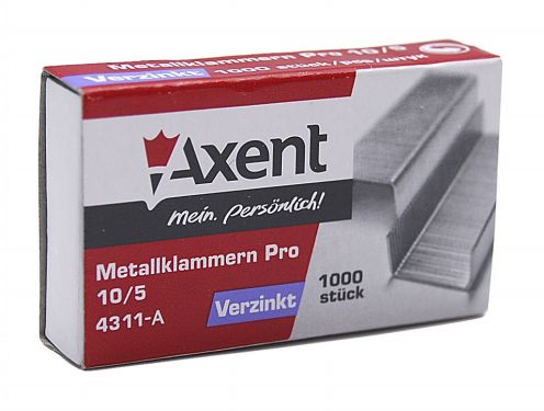 Скобы для степлера №10, 1000шт./уп., повышенной прочности Axent - фото 3