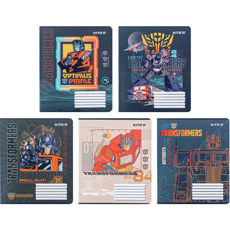 Зошит 18 арк., кл., гібр. лак + УФ лак, Transformers (TF24-236) Kite - фото 12
