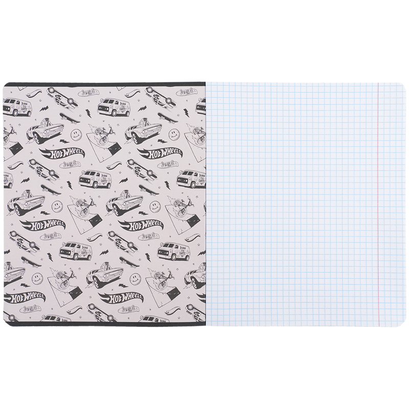 Тетрадь 18 лист., кл., гибр. лак + УФ лак, Hot Wheels (HW25-236) Kite - фото 8