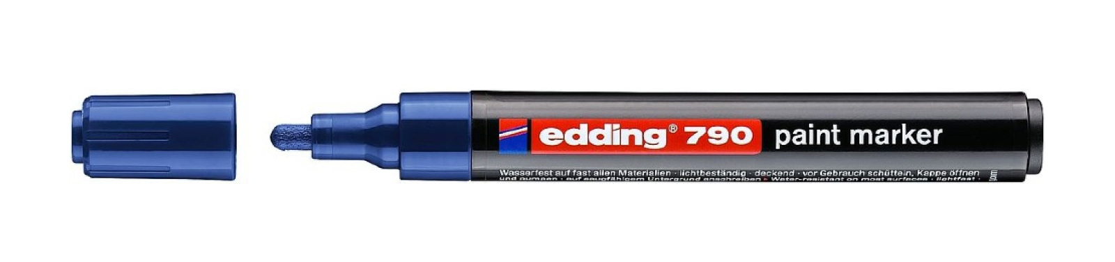 Маркер лакирующий 790, кругое острие 2-3мм., син. Edding - фото 2