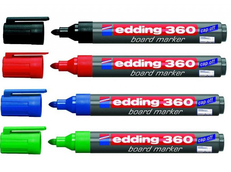 Маркер для досок круглое острие 360 1,5-3мм., зелен. Edding - фото 3