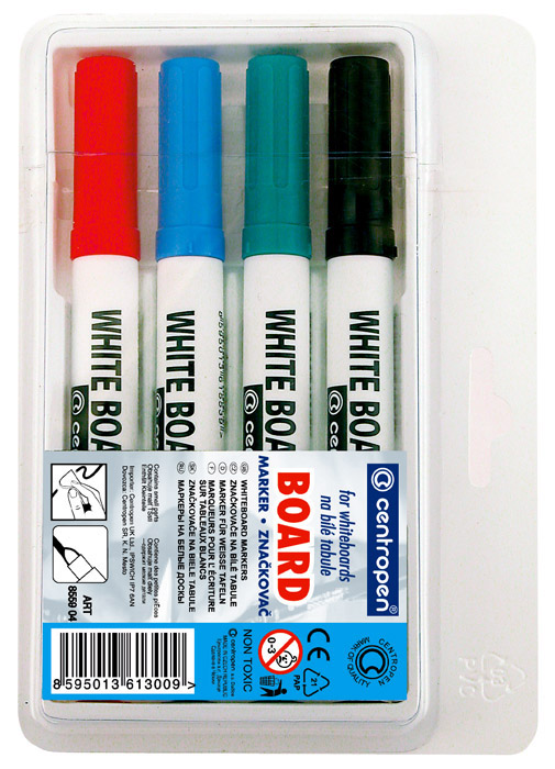 Маркер для досок круглое острие BOARD 2,5мм. 8559, набор 4шт./уп. Centropen - фото 3