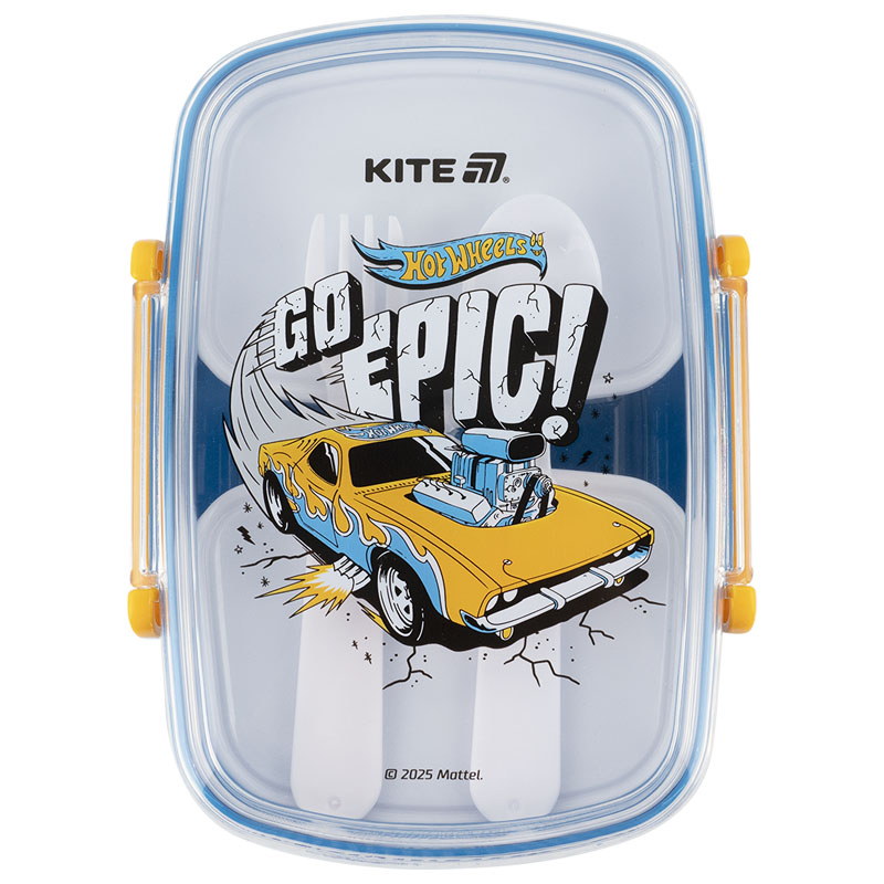Ланчбокс с наполнением 750 мл. Hot Wheels (HW25-181) Kite - фото 1