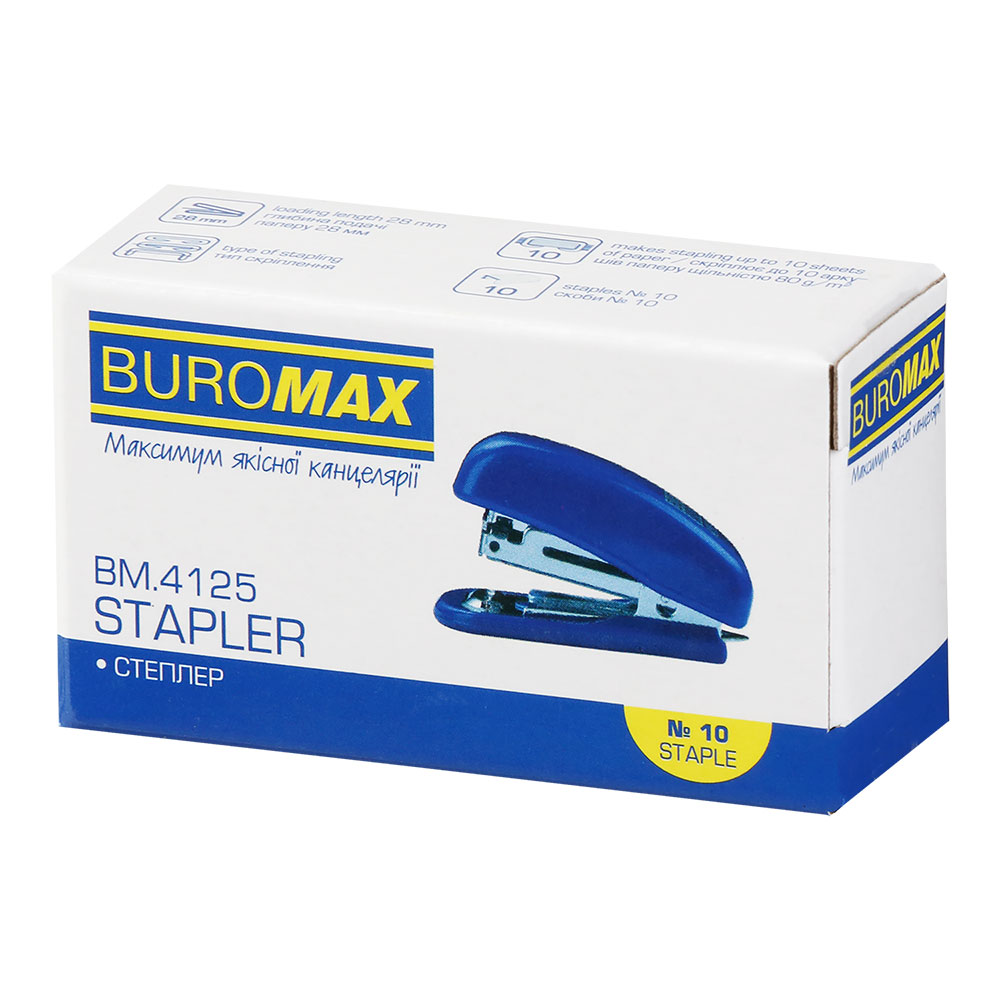 Степлер №10 8л., ассорт. BuroMax - фото 7