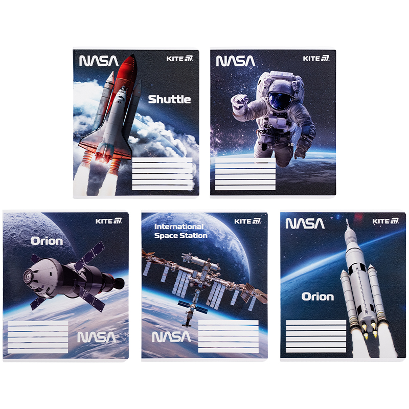 Тетрадь 18 лист., кл., гибр. лак + УФ лак, NASA (NS25-236) Kite - фото 8