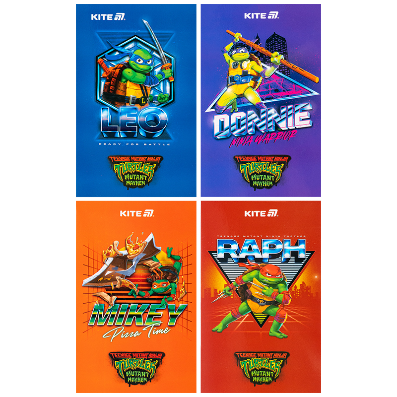 Блокнот-планшет, A6, 50 лист., без лин., Ninja Turtles (NT25-195) Kite - фото 4