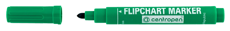 Маркер для флипчарта (по бумаге) кругл. острие 2,5мм. 8550, зелен. Centropen - фото 2