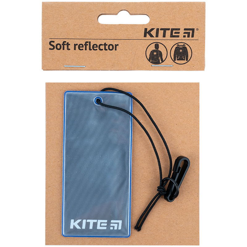 Підвіска м'яка світловідбиваюча, прямокутна, синій індіго Kite - фото 1