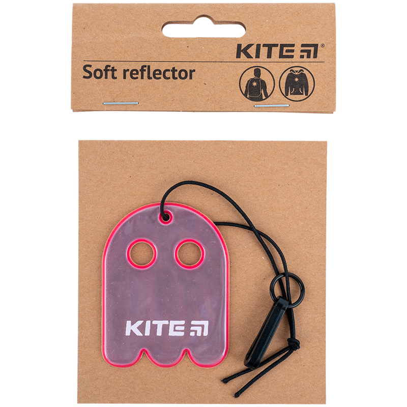 Підвіска м'яка світловідбиваюча, фігурна, рожева Kite - фото 1