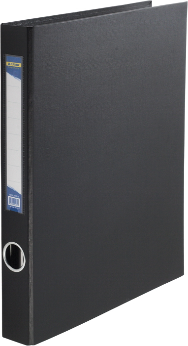 Папка А4, 40мм., 4кольца, картон PVC покрытие, черн. BuroMax - фото 2
