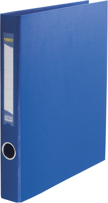 Папка А4, 40мм. 4кільця, картон PVC покриття, син. BuroMax - фото 2