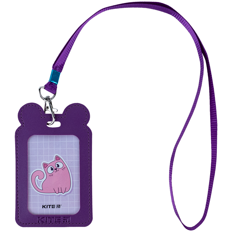 Бейдж на шнурке вертикальный, фиолетовий Kite - фото 1