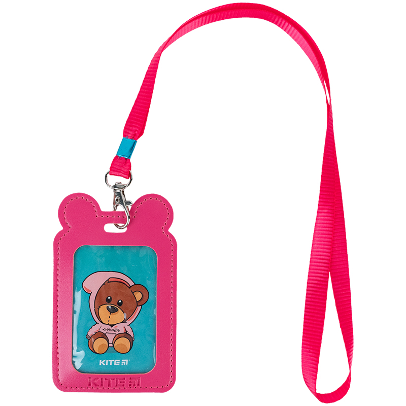 Бейдж на шнурку вертикальний, фуксія Kite - фото 1