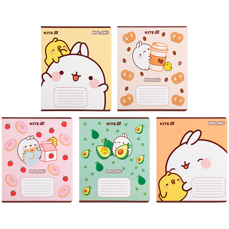 Тетрадь 18 лист., кл., софт тач + УФ лак, Molang (ML25-236) Kite - фото 11