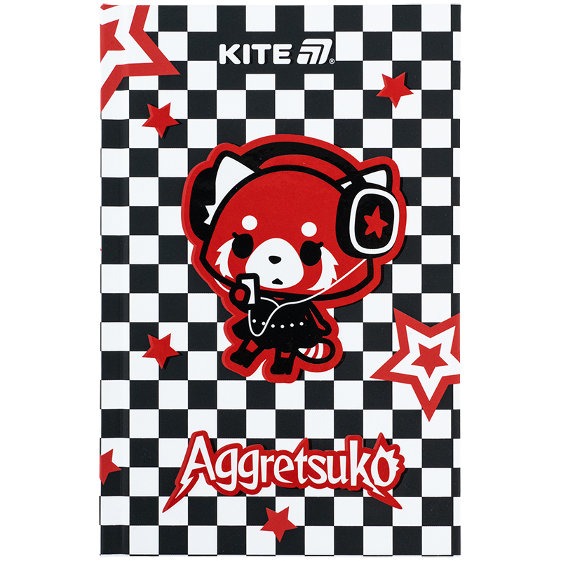 Книга записная твердая обложка А6, 80 лист., кл., Aggretsuko (AR25-199) Kite - фото 1
