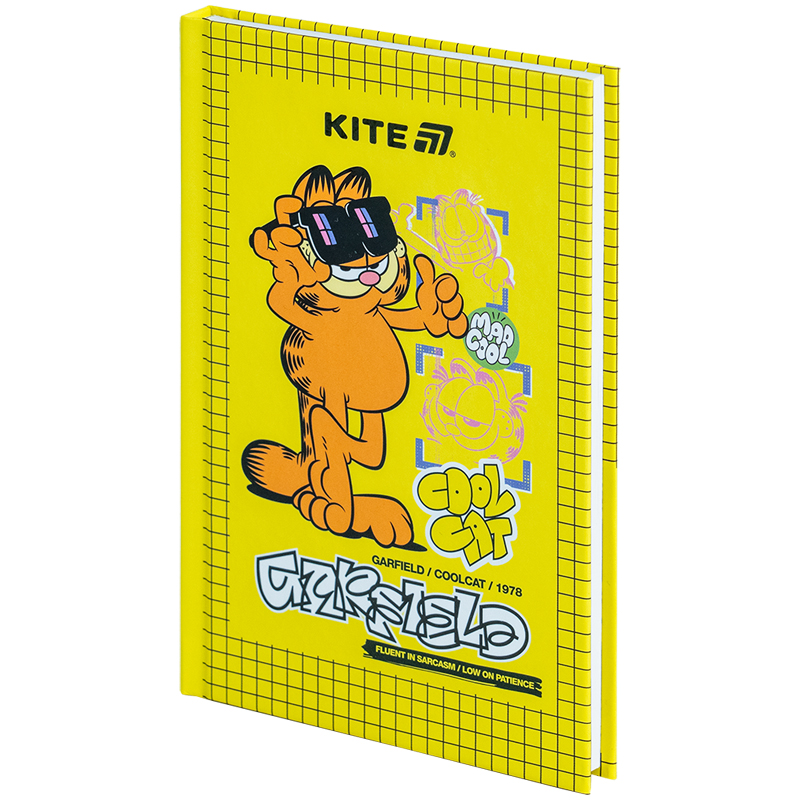 Книга записна тверда обкладинка, А6, 80 арк., кл. Garfield (GF25-199) Kite - фото 2