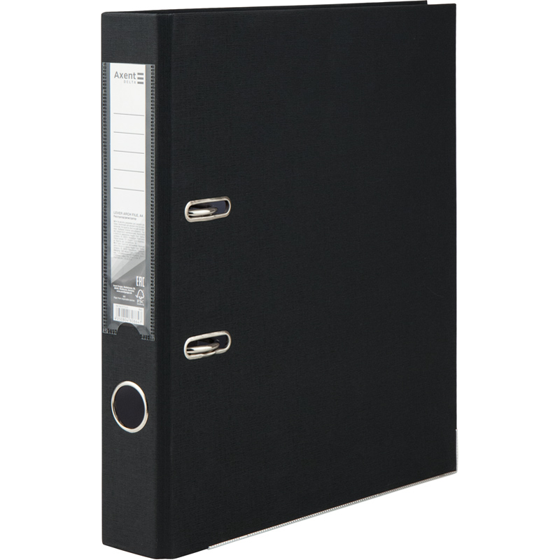 Реєстратор 5см. А4 (PP), односторонній, чорн. Axent Delta - фото 2