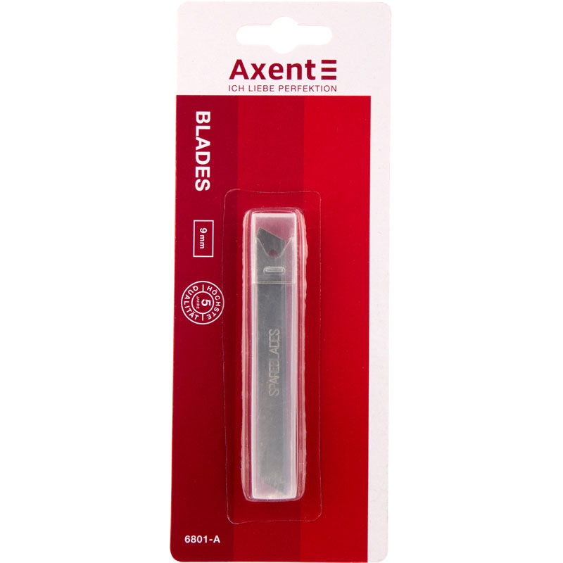 Лезвие сменное для канцелярского ножа 9мм., 10шт./уп. Axent - фото 2