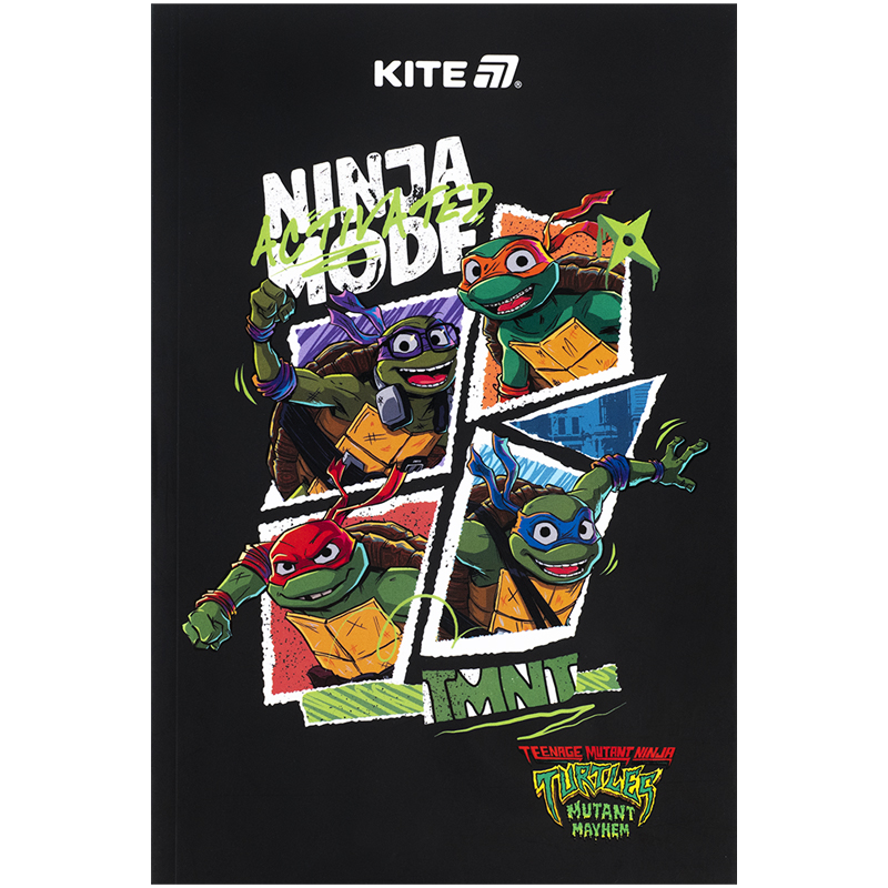 Блокнот, термобіндер А5, 64 арк., Ninja Turtles-2 (NT25-193-2) Kite - фото 1