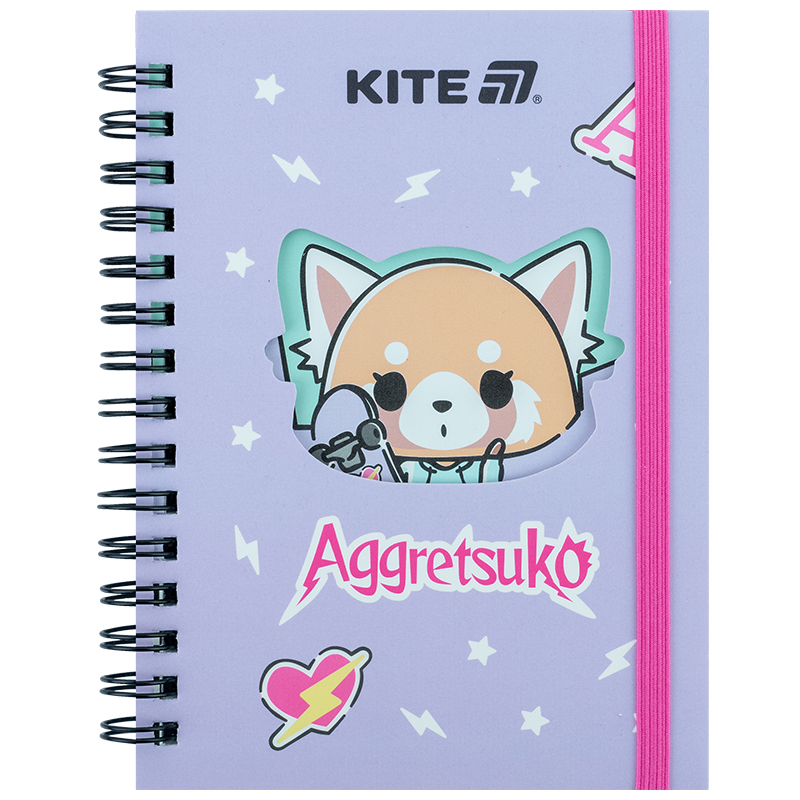 Блокнот вырубка, на спирали, 80 лист., А6 Aggretsuko (AR25-229) Kite - фото 1
