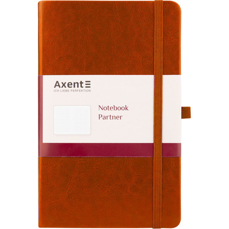 Книга записная Partner Lux А5, 96л., кл., коричн. Axent - фото 4
