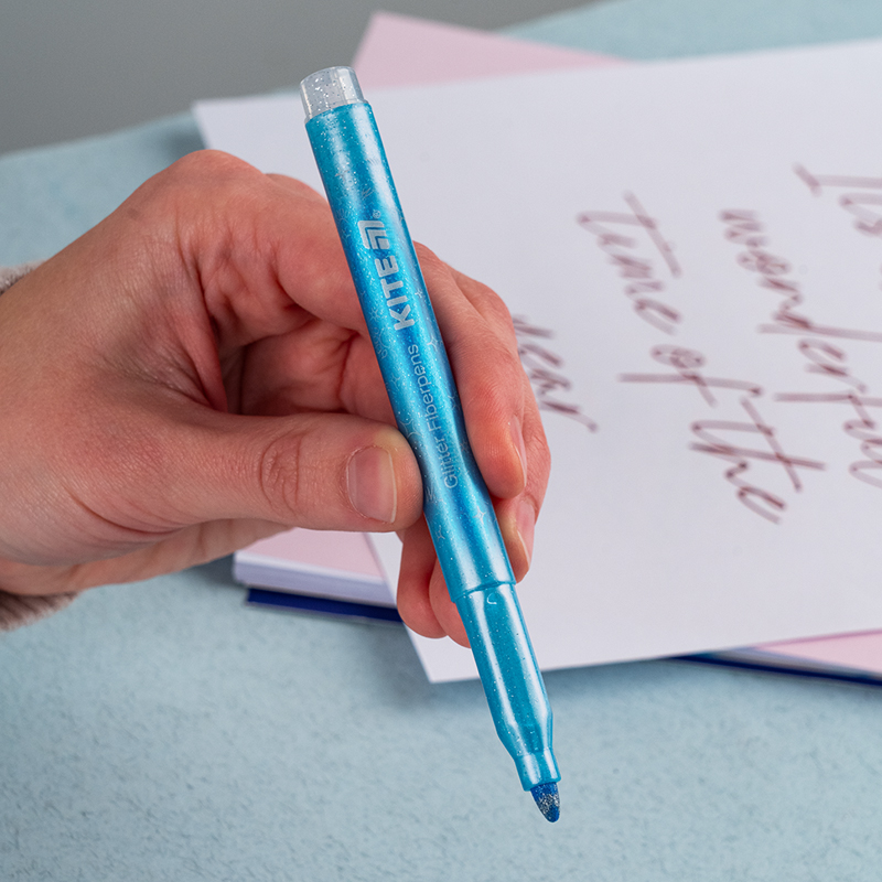 Фломастеры с блестками, набор 6шт, Kite Creative пастель Kite - фото 1