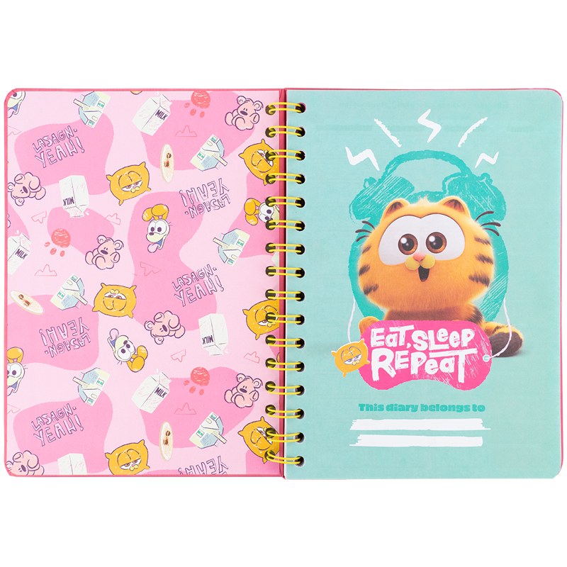 Щоденник на спіралі, тверда обкладинка, Garfield (GF25-438) Kite - фото 4