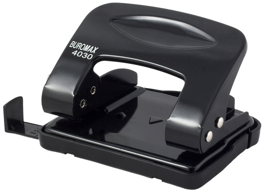 Дырокол на 2 отверстия, до 25 листов BM.4030, металлический, 122*108*54мм., черн. BuroMax - фото 1