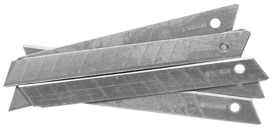 Леза змінні для канцелярського ножа 9мм., 10шт/уп. BuroMax - фото 2