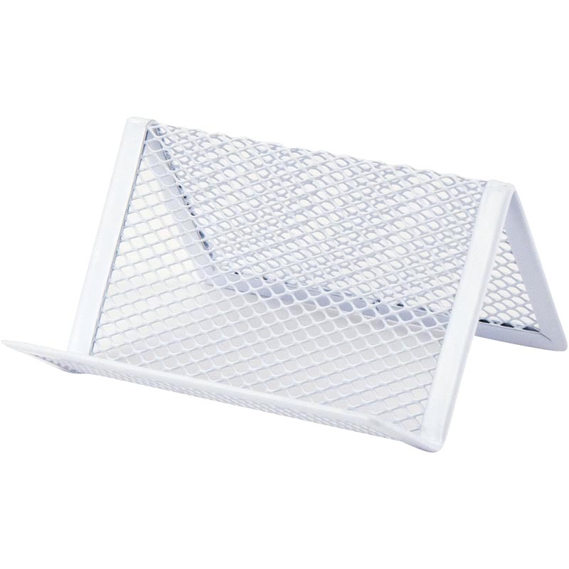 Подставка для визиток 95x80x60 мм, метал., бел. Axent - фото 1