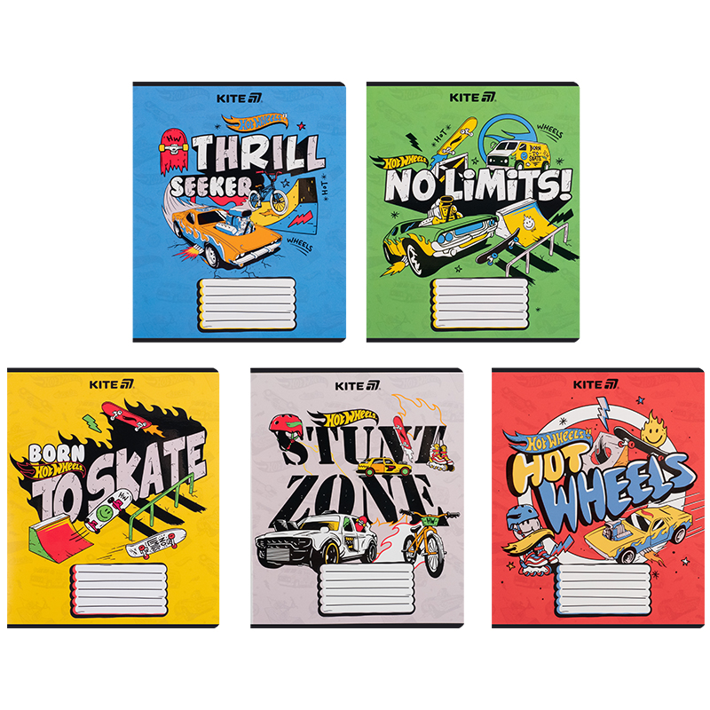 Тетрадь 18 лист., лин., гибр. лак + УФ лак, Hot Wheels (HW25-237) Kite - фото 12