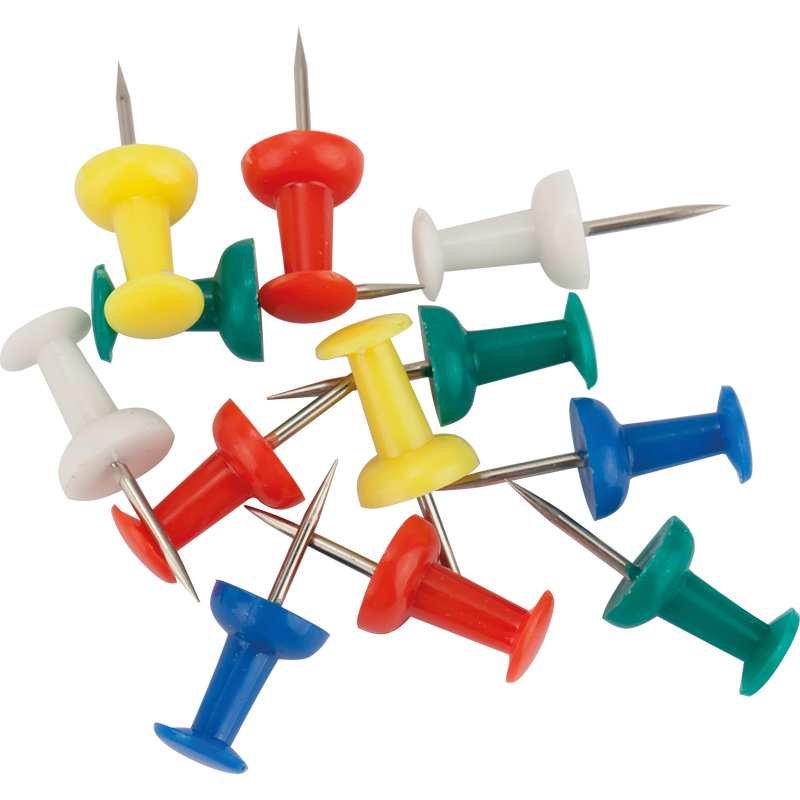 Кнопки-цвяшки, кольорові, 50шт/уп., пласт. контейнер Axent - фото 1