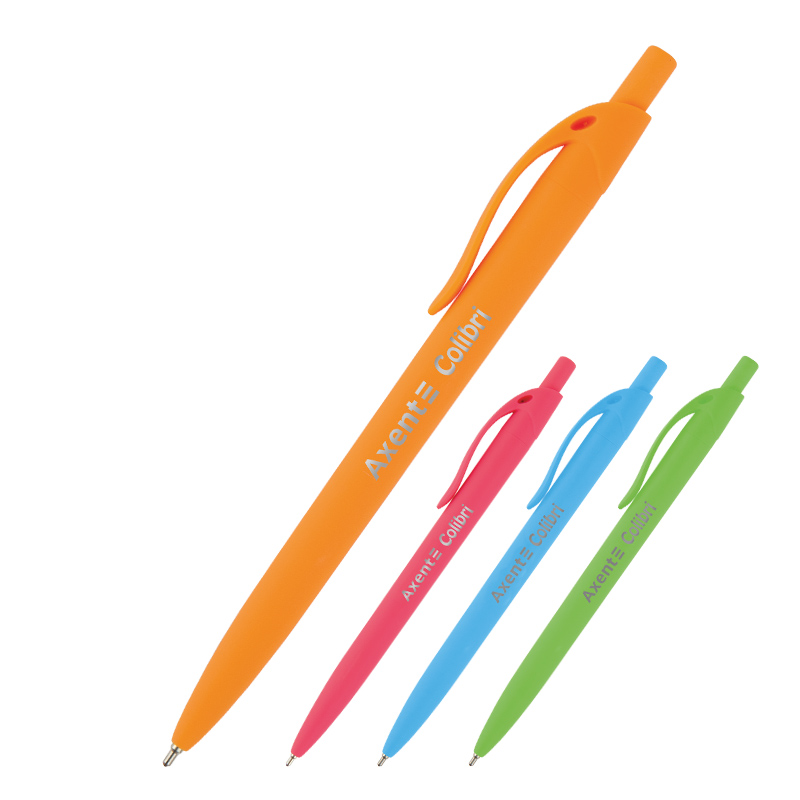 Ручка масляная автоматическая Сolibri, стержень син., корпус ассорт. Axent - фото 3