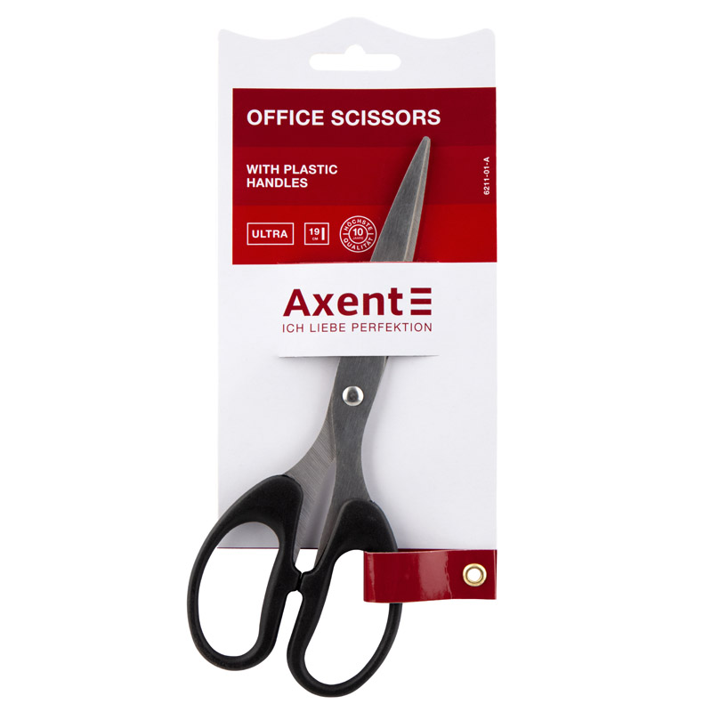Ножницы 19см. Ultra, черные Axent - фото 1