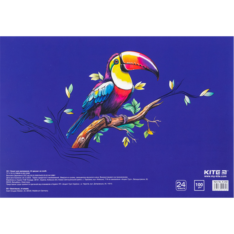 Зошит для малювання, 24 арк., скоба, Kite Classic Kite - фото 5