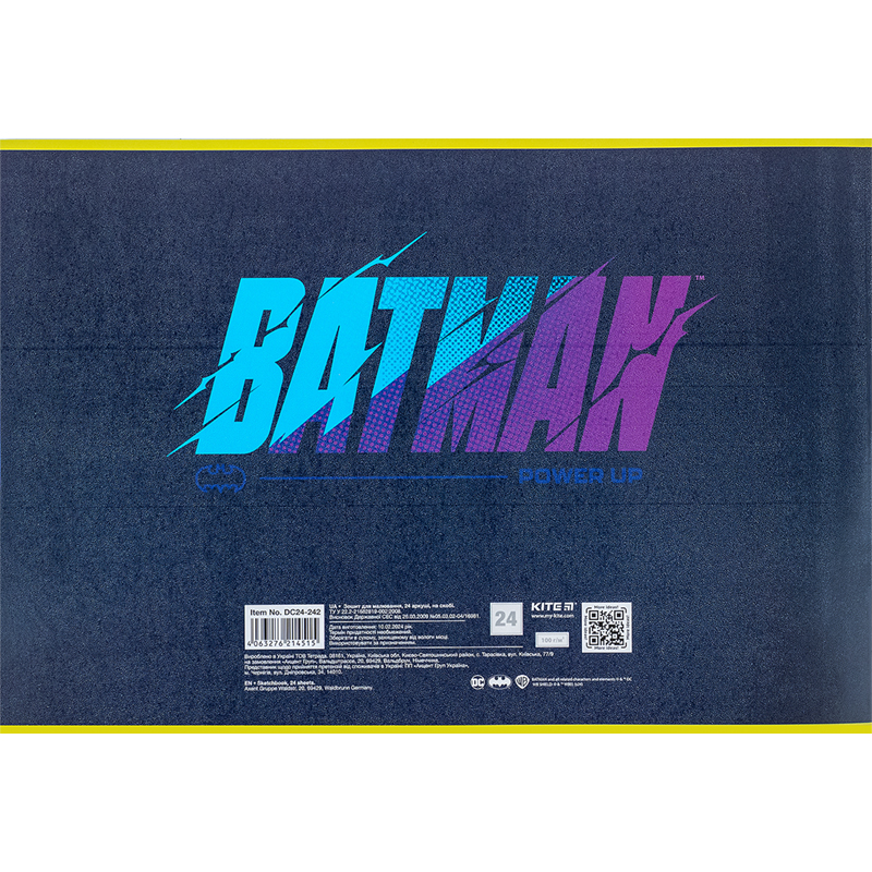 Тетрадь для рисования, 24л., скоба, гибр. лак + УФ лак, «DC Comics» Kite - фото 5