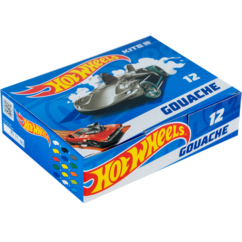 Гуашь, 12 цв., 20мл Hot Wheels (HW23-063) Kite - фото 1