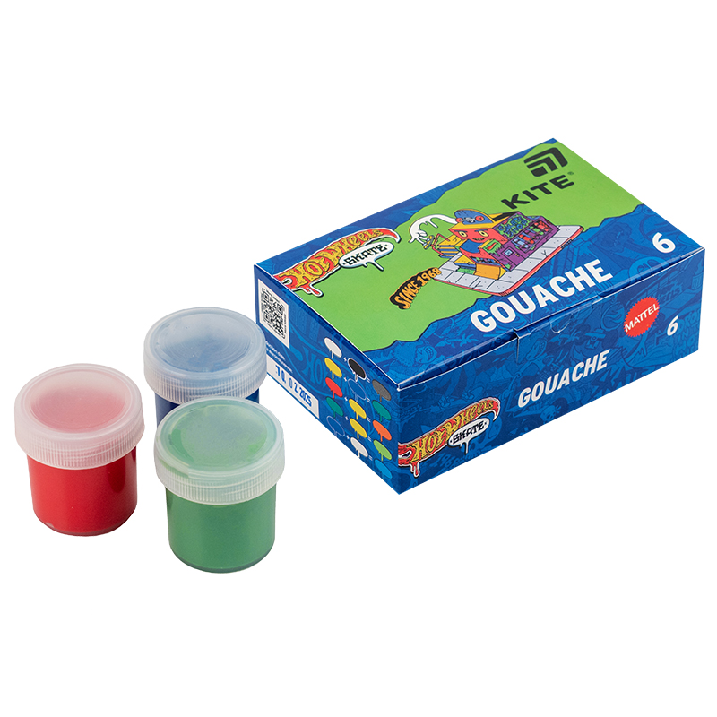 Гуаш, 6 кол., 20 мл Hot Wheels (HW25-062) Kite - фото 1