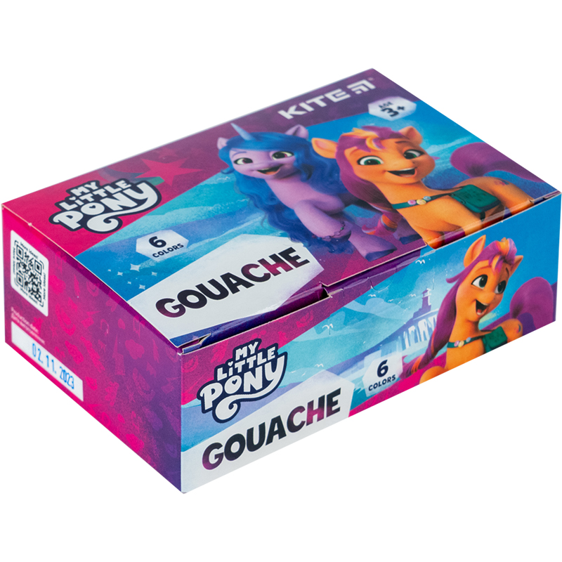 Гуашь, 6 цв., 20мл Little Pony (LP23-062) Kite - фото 1